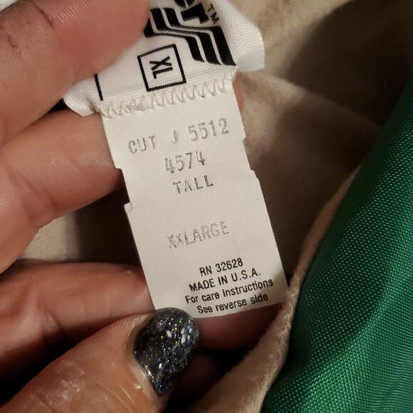 Vintage Swingster Jacket Mens Large Green Beige Full Zip Made in USA 80's Farm - Picture 8 of 8